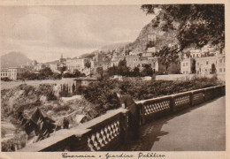 Delcampe - TAORMINA VEDUTA D'EPOCA GIARDINO PUBBLICO ANNO 1939 VIAGGIATA - Messina