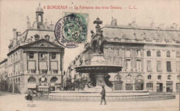 Delcampe - Bordeaux La Fontaine Des Trois Graces - Bordeaux