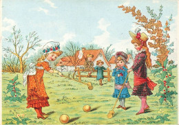 Delcampe - N°43602 Z -cpsm Illustrateur -jeu De Croquet- - Sonstige & Ohne Zuordnung