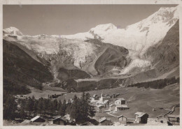 Delcampe - Schweiz Saas Fee Wallis Alpenlandschaft Mit Bergdorf Und Gletschern #SCB391 - Saas-Fee