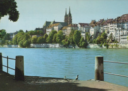 Delcampe - Schweiz Basel Stadt Rheinweg Münster Stadtansicht Am Rhein Unposted #SCB364 - Basel