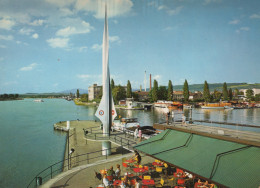 Delcampe - Schweiz Basel Kleinhüninger Rheinhafen Skulptur Café Unposted #SCB348 - Basel