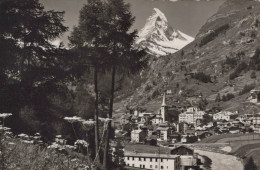 Delcampe - Schweiz Zermatt Wallis Matterhorn Dorf Alpenlandschaft Panoramablick #SCB302 - Zermatt