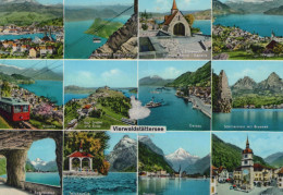 Delcampe - Schweiz Vierwaldstättersee Zentralschweiz Panoramablick Städte Unposted #SCB261 - Lago Dei Quattro Cantoni