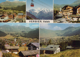 Delcampe - Suisse Verbier Paysage Architecture Alpine Et Téléphérique Affranchie #SCB247 - Verbier