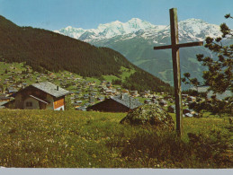 Delcampe - Suisse Verbier Paysage Alpin Village Croix Grand Combin #SCB236 - Verbier