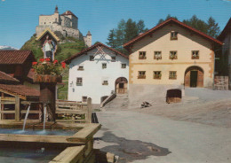 Delcampe - Schweiz Tarasp Schloss Malerisches Dorf Brunnen Verschickt #SCB226 - Tarasp