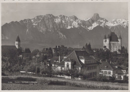 Delcampe - Schweiz Thun Schloss Und Kirche Mit Stockhornkette Alpenlandschaft #SCB227 - Thun