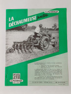 Delcampe - Prospectus 2p. Années 50 Déchaumeuse Portée Simca Pour Tracteurs C. Puzenat Sevita Trous D'agrafes - Werbung