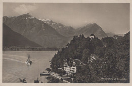 Delcampe - Schweiz Ringgenberg Brienzersee Dampfschiff Hotel Berge Unposted #SCC011 - Ringgenberg
