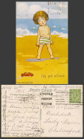 Delcampe - Agnes Richardson 1913 Old Postcard I'm Not Afraid Of Crab, Beach, Seaside Comic - Non Classés