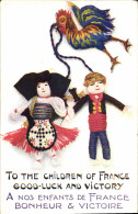 Delcampe - CPA To The Children Of Frnace Good Luck And Victory Coq Militaria - Heimat