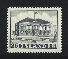 Delcampe - 1952 ISLANDA N. 238 25 Kr. Nero Grigio MNH/** - Autres & Non Classés