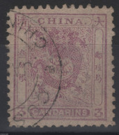 Delcampe - Imperial China "Small Dragon" 3c Used With CHINKIANG Custom Cancellation - Oblitérés