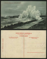Delcampe - Ceylon Old Postcard Colombo Breakwater Storm SW Monsoon - Sri Lanka (Ceylon)