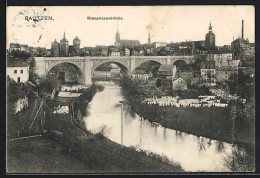 Delcampe - AK Bautzen, Panorama Mit Kronprinzenbrücke - Bautzen