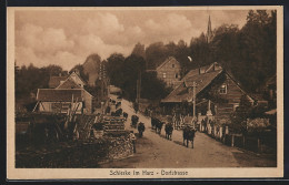 Delcampe - AK Schierke, Dorfstrasse Mit Ochsen - Schierke