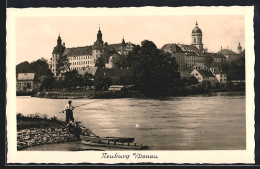 Delcampe - AK Neuburg A. Donau, Fischer Vor Burg - Neuburg