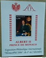 Delcampe - MBF92 Monaco 2006 92 Albert II Nsc - Blocks & Kleinbögen