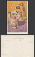 Delcampe - BONZO DOG GE Studdy Old Postcard Parrot Bird Love Having Someone To Talk To 1288 - Non Classés