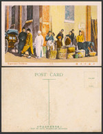 Delcampe - China Old Colour Postcard Chinese Sugarcane Peddlers Sugar Cane Sellers 上海十六舖 黃浦 - China