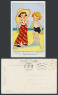 Delcampe - Freda Mabel Rose Artist Signed 1934 Old Postcard Susie, Bath Or Fancy Dress Ball - Non Classés