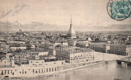 Delcampe - (RECTO / VERSO) TURIN - TORINO EN 1919 - PANORAMA DAL MONTE DEI CAPPUCCINI - BEAU CACHET PISA FERROVIA - CPA PRECURSEUR - Montricher