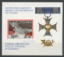Delcampe - Pologne 1979 Blocs N° 86 ** Neufs MNH Superbes C 2.30 € Anniversaire De L'agression De L'Allemagne Hitlérienne Sur La Po - Blocs & Feuillets