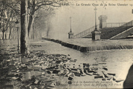 Delcampe - CPA Paris La Grade Crue De La Seine Quai De Billy - Autres Monuments, édifices
