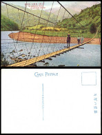 Delcampe - Taiwan Formosa China 1928 Old Postcard Kappanzan, Iron Suspension Bridge & River - Non Classés