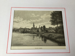 Delcampe - Gravure Van Temse  Door E .Puttaert Uit 1883 In Passé -Partout - Temse