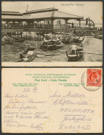 Delcampe - Penang Straits Settlements KE7 3c 1911 Old Postcard Victoria Pier, Boats Harbour - Non Classés