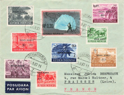 Delcampe - LETTRE. INDONESIE. 1967. PAR AVION. SUKARNAPURA POUR LA FRANCE - Indonesien