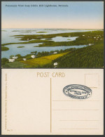 Delcampe - Bermuda Old Colour Postcard View From The Gibb's Hill Lighthouse Panorama Yankee - Bermuda