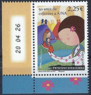 Delcampe - Andorre Français 2026 - Cinquantième Anniversaire Des Colonies De Vacances AINA - Unused Stamps