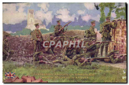 Delcampe - CPA Militaria Fantassins Anglais En Embuscade - Uniforms