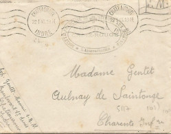 Delcampe - FRANCE ANNEE 1940  LETTRE SOCIETE FRANCAISE DE LA CROIX ROUGE AUX BLESSES FM CHATEAUROUX 22 1 40 + CORRESPONDANCE TB - Croix Rouge