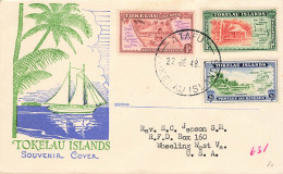 Delcampe - LETTRE. TOKELAU ISLAND. 1948. ATAFU POUR USA - Tokelau
