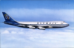 Delcampe - CPA Griechisches Passagierflugzeug, Olympic Airways, Boeing 747 200 B, Jumbo Jet - Altri & Non Classificati
