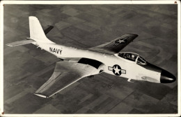 Delcampe - CPA Mc Donnell F2H3 Banshee, Fighter Jet, U.S. Navy - Altri & Non Classificati