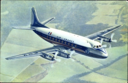 Delcampe - CPA Französisches Passagierflugzeug, Air France, Vickers Viscount - Altri & Non Classificati