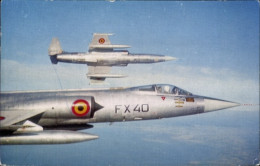 Delcampe - CPA Belgische Militärflugzeuge, Force Aerienne Belge, Lockheed F 104G Starfighter, FX40 - Altri & Non Classificati