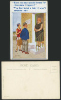 Delcampe - DONALD MCGILL Old Postcard Being Lady Won't Mention Terms For Charabanc Trippers - Non Classés