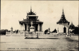 Delcampe - CPA Pnom Penh Kambodscha, Pagode, Statue De S. M. Norodom - China