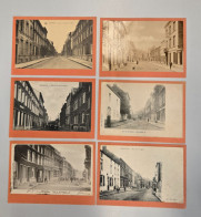 Delcampe - Lot 6 CPA Gosselies - Rue Du Progrès / Avenue Du Progrès (Affranchissement Multiple 1900, Oblitérations 1906/1910 - Charleroi