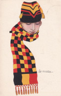 Delcampe - Donna Con Sciarpa  (Illustratore Nanni) - Nanni