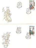Delcampe - FDC 144-5 Czech Republic - EUROPA 1997 Lion Myth Legend - 1997