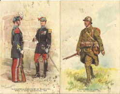 Delcampe - 8897 Lot De 2 CPA Uniformes - Saint Cyr Et Infanterie De Ligne - Uniforms