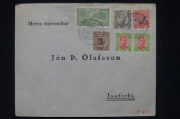 Delcampe - ISLANDE - Enveloppe Commerciale De Reykjavík Pour Ísafjörður En 1928 - Affrt Multiple Dont Poste Aérienne - S 1209 - Lettres & Documents