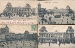 Delcampe - BRUXELLES      4 KAARTEN - Schienenverkehr - Bahnhöfe